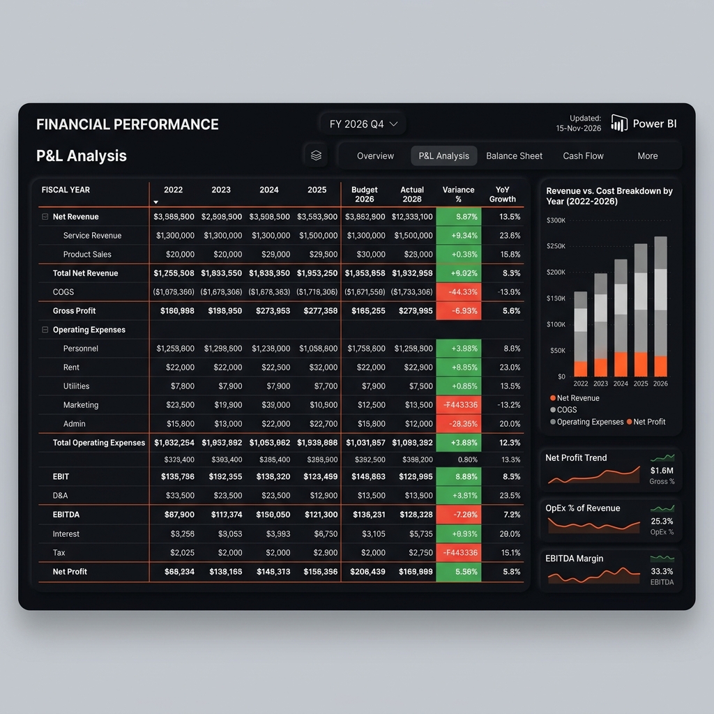 P&L Analysis Dashboard