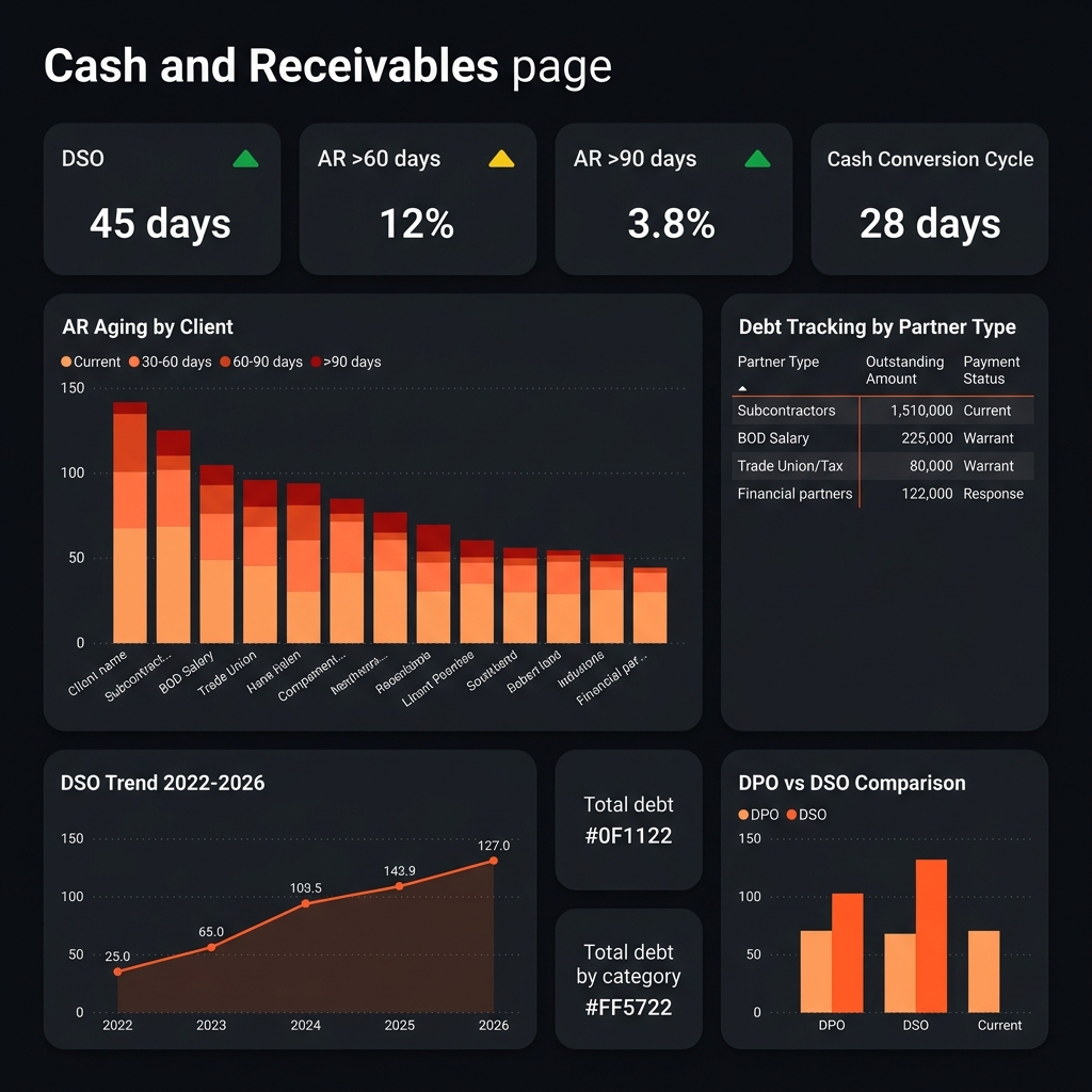 Cash & Receivables Dashboard